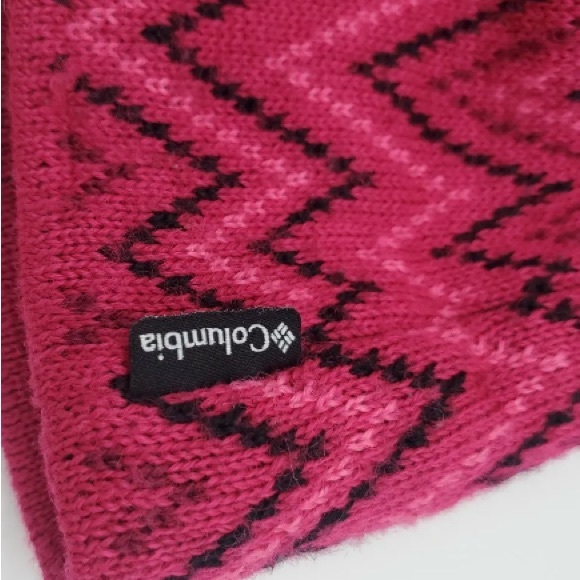 Columbia tuque/beanie winter wool/acrylic/polyester blend! Chevron pattern O/S - Picture 14 of 15